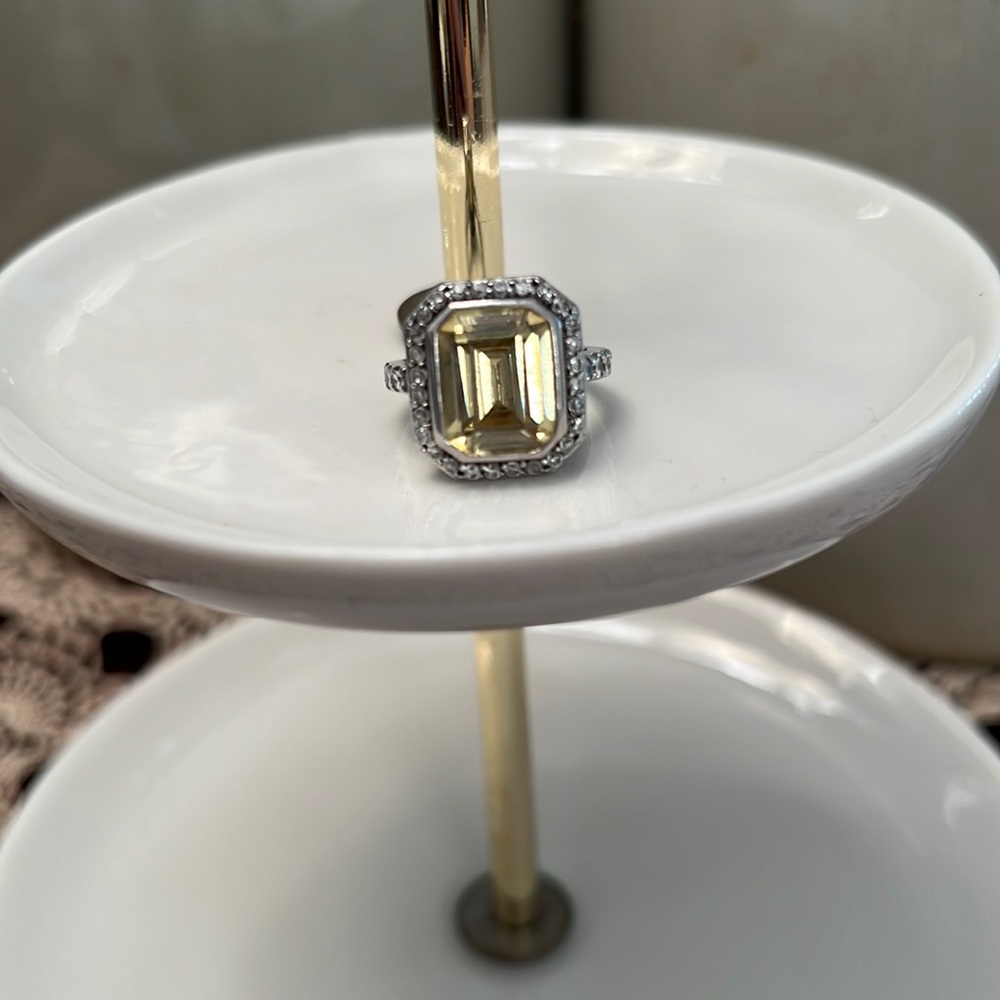 Beautiful Canary Yellow Stone ring